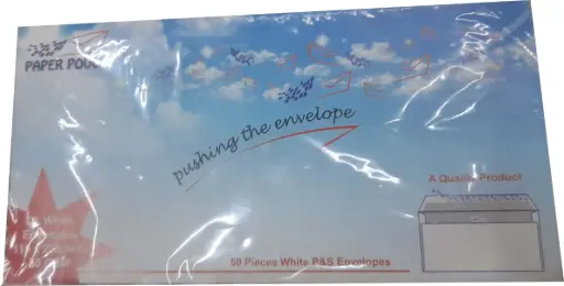 Paper pouch DL white envelopes 115x225mm 80 gsm