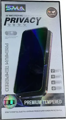 SMA privacy premium tempered glass